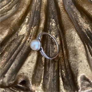 Authentic Pandora Pearl Ring size 7.